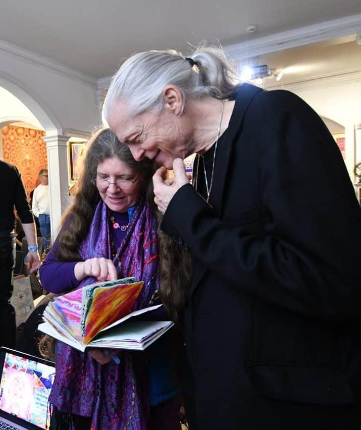 Hilary Oak and Alex Grey at Chapel of Sacred Mirrors