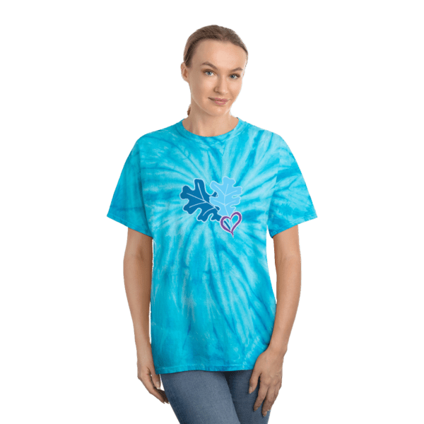 Oak leaves and heart on blue T-Shirt